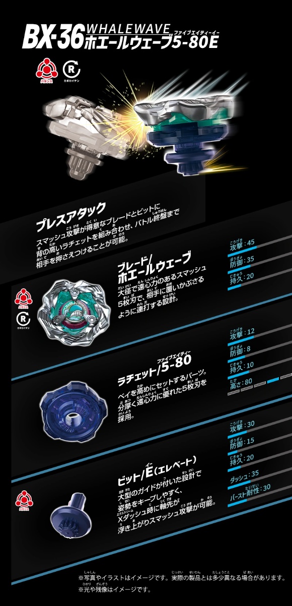 Beyblade X Whale Wave 5-80E (New in Box) thumbnail 3